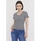 thumbnail image 1 of Polera Mujer Rib Botones Líneas Blanco Negro Corona, 1 of 5