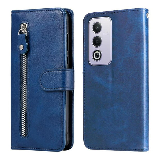 Funda con Cremallera para OPPO A3 Pro 5G, Carcasa Cartera de Cuero PU con Soporte y Tarjetero