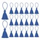 thumbnail image 1 of Uxcell 20 paquete de borlas de marcador 4.3 pulgadas bucle colgante pequeñas borlas suaves mini borlas, azul acero, 1 of 7