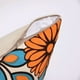 thumbnail image 2 of Pack de 6 Fundas de Cojín con Diseños y Colores 43x43 cm Naranja con Azul Flor, 2 of 2