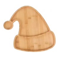 Bothyi - Plato Decorativo Navideño, Decoración Navideña, Bandeja De Madera Para Servir, Adornos, Sombrero
