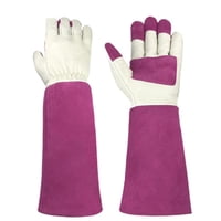 Xusx111 - Guantes De Jardinería De Poda De Rosa Para Hombres Y Mujeres, Guantes De Guante Largo A Prueba De Espinas, Cuero De Cerdo - Transpirable Y Durabilidad (Medio)