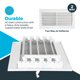 thumbnail image 5 of Cubierta de ventilación EZ-FLO 30x15 cm Blanco Acero 2 vías HVAC, 5 of 6