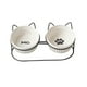 thumbnail image 3 of Cuenco doble para perros y gatos, plato para gatos, separable, portátil, antideslizante, boca oblicua, sin derrames, inclinable para gatos de , Blanco, 3 of 5