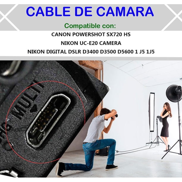 Disparador Remoto Para Nikon D100, F3, F4, FM2, Fuji S7000 Y Más - Cable 0.7m, Sin Pilas, Fotos Nítidas