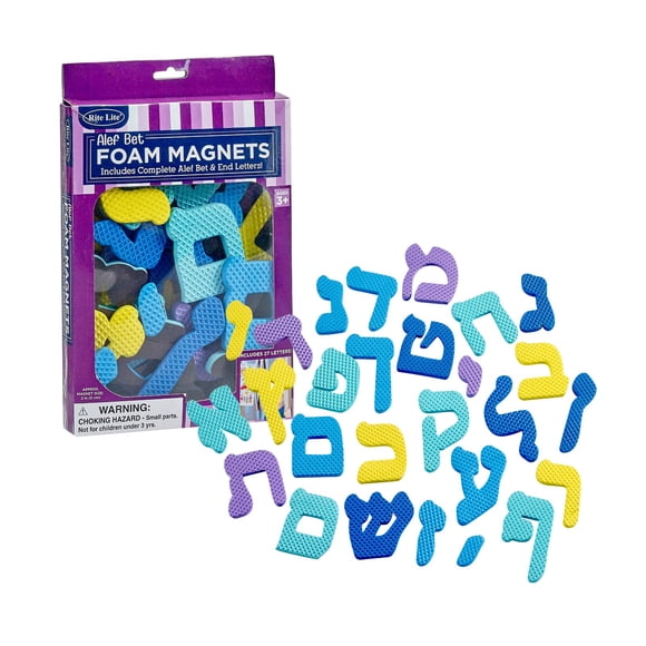 Set de imanes Rite Lite Alef Bet con alfabeto hebreo completo para niños
