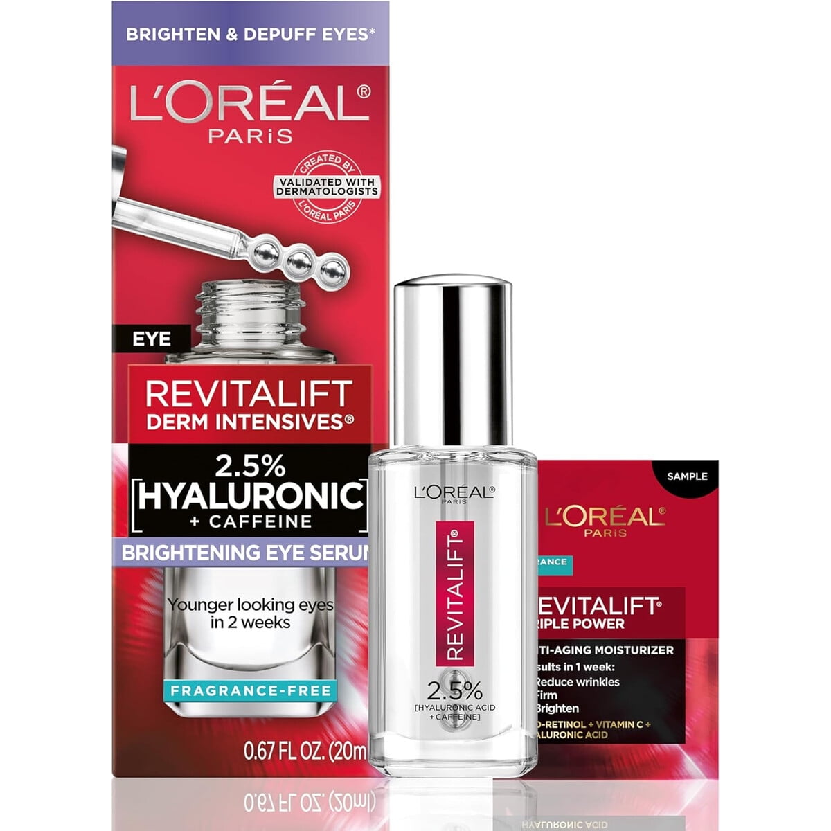L'oréal Paris - Sarum Ojos L'oreal Revitalift 2.5 Ácido Hialurónico Cafeína 20ml