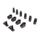 thumbnail image 4 of El hardware de los accesorios del 12pcs barco nylon fijó 7/8 "negro para la tapa de bimini de 3 pajaritas, 4 of 5