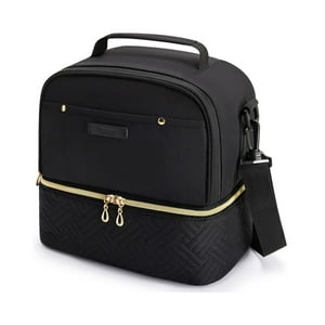 Tourit - Lonchera Con Aislamiento Térmico Cubierta Doble 10,6L - Negro