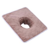 Magideal - Toalla Para Mesa De Masaje, 35X35Cm, Toalla Para Salón De Belleza, Almohadilla Para Orificios De Masaje, Almohadilla Facial Para Salón, Toalla Facial Marrón Claro