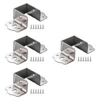 Magideal - 4 Piezas Soportes De Bisagra De Cama Admite Fácil De Instalar Metal A Prueba De Óxido Versátil Para El Conector De Fijación De La Cama Con Muebles Con 40 Mm