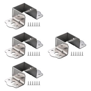 Magideal - 4 Piezas Soportes De Bisagra De Cama Admite Fácil De Instalar Metal A Prueba De Óxido Versátil Para El Conector De Fijación De La Cama Con Muebles Con 40 Mm