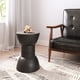 thumbnail image 2 of Mesa Lateral Zuo Wisdom de Madera de Mango Pintada Negra con Forma Redonda, 2 of 8