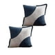 thumbnail image 3 of Pack De 2 Fundas De Cojines Diseño Tela Pana Empalmado 45cm X 45 Cm Azul, 3 of 4