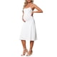 thumbnail image 4 of INSPIRE CHIC Vestido de maternidad de 2 piezas para mujer, malla fruncida en los lados, vestido ajustado para invitada de boda, cóctel, fiesta, embarazo, talla S, floral blanco, 4 of 5