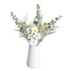 thumbnail image 4 of Ramo De Flores Secas, Ramo De Hojas De Eucalipto, Decoración De Mesa Para Fiesta En Casa, Regalo DIY, Violetas Blancas, 4 of 5