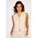 thumbnail image 1 of Chaleco Lino Rayas Olivia Beige beige M, 1 of 5