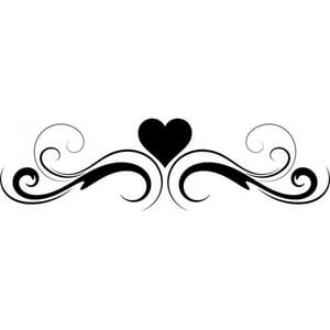 Rienda Libre Graphics - Decomural Swirl Heart Headboard Ws-18139