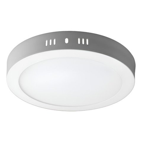 Teimporta - Panel Led Foco Plafón Sobrepuesto Redondo 18W 21Cm Cálida Blanco