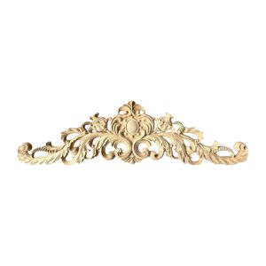 Magideal - Aplique De Madera Tallada Larga, Aplique De Madera, Decoración Elegante, Decoración De Muebles, Tallado De Esquinas, Pegatina Para Gabinete, Repisa De 40 Cm X 11 Cm