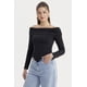 thumbnail image 2 of Polera Mujer Sin Hombros Negro, 2 of 4