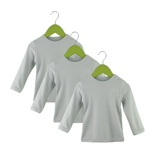 Set de 3 Camisetas Gris Talla 12-18M