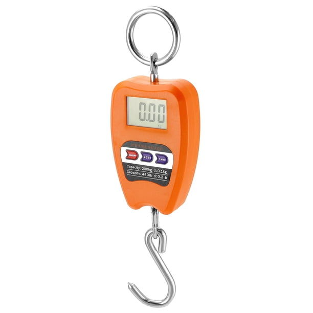 Báscula de peso colgante QWORK Báscula digital con grúa de 200 kg/440 libras