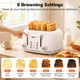 thumbnail image 5 of Tostadora Keenstone de 4 rebanadas, retro, de acero inoxidable, color blanco, 5 of 9
