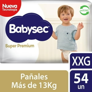 Pañales Bebé Babysec Super Premium Cuidado Total 54 Un Xxg