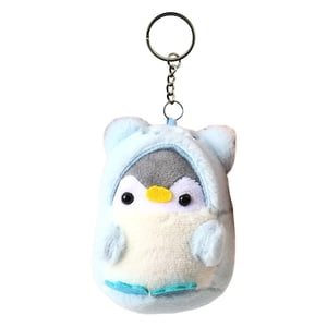 Magideal - Creativo Pingüino Muñeca Llavero Colgante Adorable Coche Llaveros Colgante Mochila Decoración Coche Llavero Mujer Bolso Accesorios Para Monedero Hogar Oreja Corta Azul