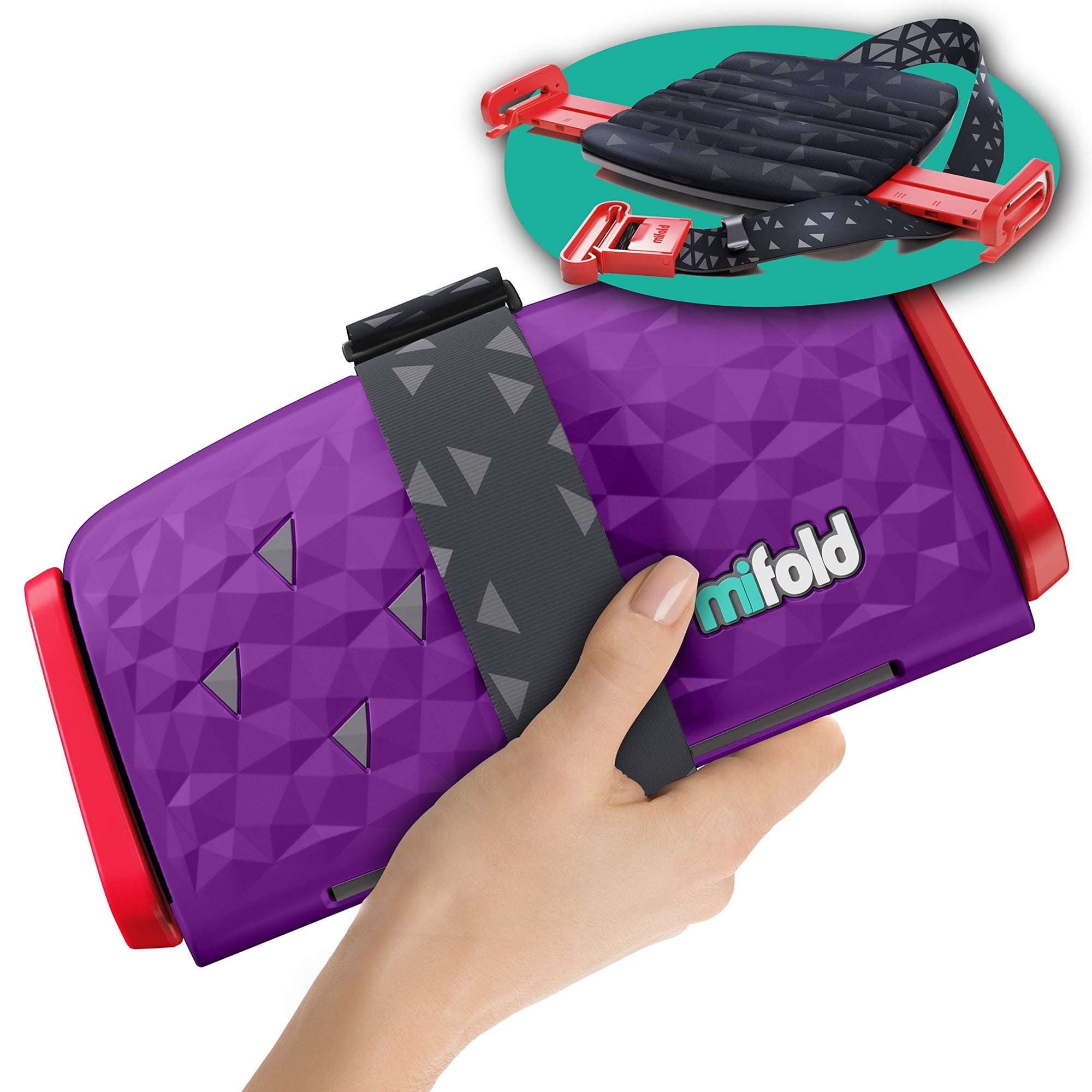 Mifold - Asiento Elevador Sin Respaldo Para Automóvil, Pliegue Múltiple, Cómodo, Fácil De Llevar