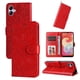 thumbnail image 1 of Funda tipo cartera FOXDOCK para Samsung Galaxy A04E , diseño girasol en relieve, cuero PU, cierre magnético, soporte y tarjetero, 1 of 5