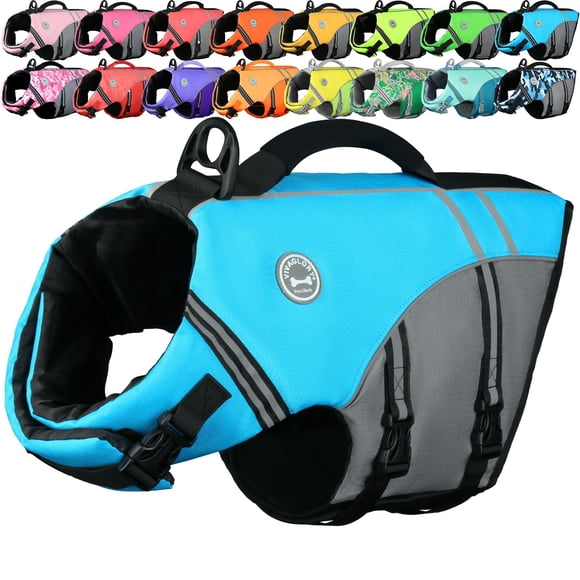 Chaleco Salvavidas para Perro VIVAGLORY M Azul Estilo Deportivo