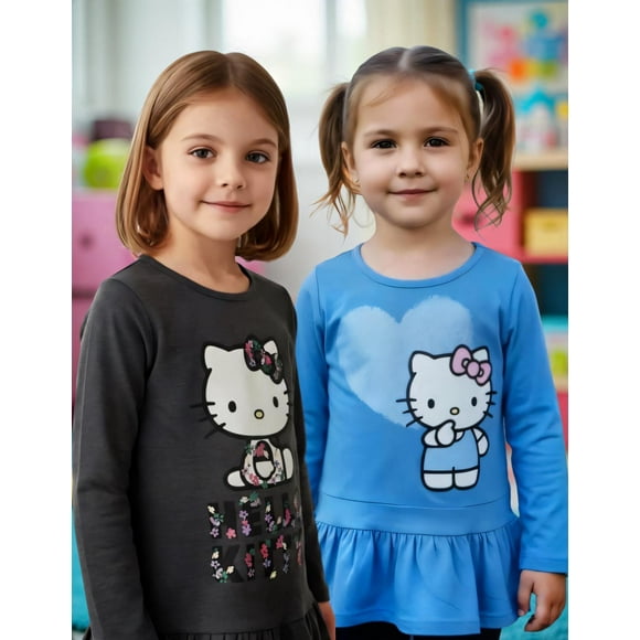 Pack 2 Poleras Niña Hello Kitty multicolor 8