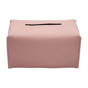 Magideal - Funda De Caja De Pañuelos De Cuero Pu, Organizador De Contenedor De Servilletas Decorativas Modernas Rectangulares Para Dormitorio De Hotel, Cocina, Rosado