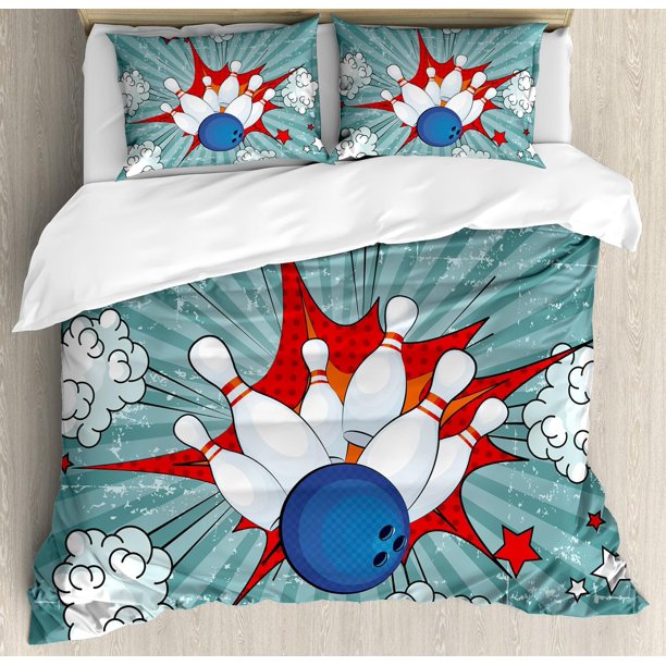 Indie Duvet Cover Set Group of Funky Monsters Society Different Expressions Abstract Groovy Doodle Style Decorative 3 Piece Bedding Set
