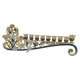thumbnail image 3 of Candelabro Retro Menorah Religions 9 Ramas Candelabro Centro De Mesa, 3 of 5