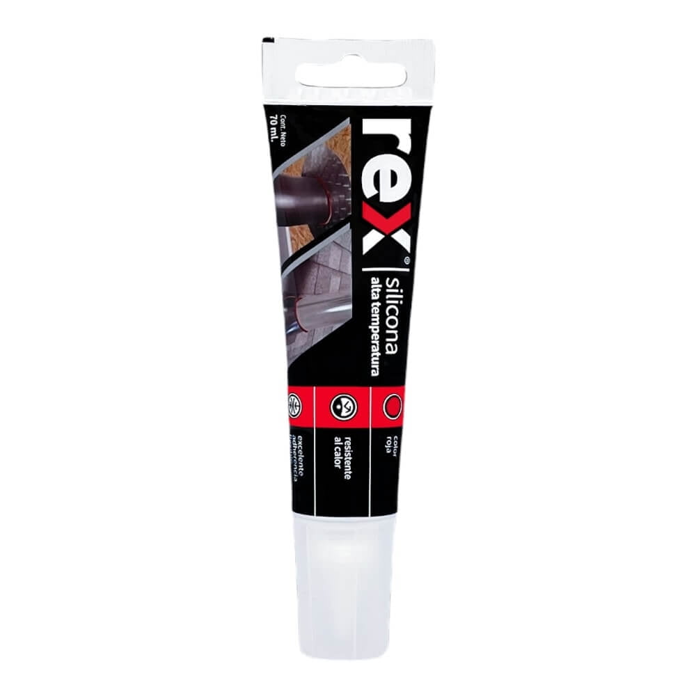 Silicona Alta Temperatura Rex Roja 70 Ml