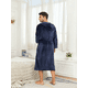 thumbnail image 3 of Bata De Baño Con Capucha Para Hombre De Invierno Grueso Cálido Azul Marino, 3 of 3
