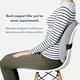 thumbnail image 2 of Cojín lumbar Lab extra denso ergonómico gris, 2 of 9