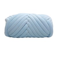 Magideal - Hilo Grueso De De 1Kg Para Tejer Alfombra, Hilo Tubular Jumbo Suave Y Cómodo, Hilo De Peso Para Tapiz, , Bufanda, Tejido De Cojín , Azul Claro