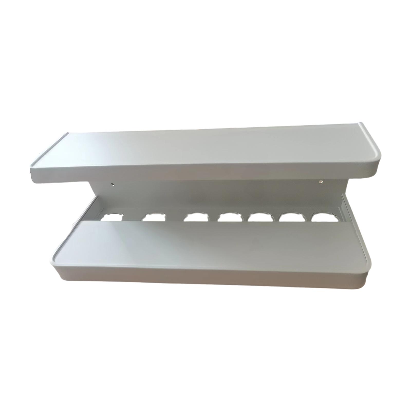 Magideal - Soporte Para Secador De Cabello, Organizador De Herramientas De Peinado En Montaje Vertical Blanco