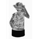 thumbnail image 2 of Lampara Ilusion 3D Luffy de 7 colores, Base touch, 2 of 7