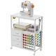 thumbnail image 1 of Mesa de costura Jchccu 29 cm 60 bobinas Blanco 3 cajones, 1 of 8