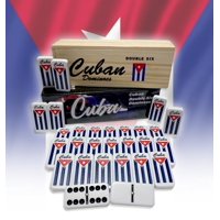 Domino Set Prk 14 Cuban Double Six Tiles Con Caja De Madera