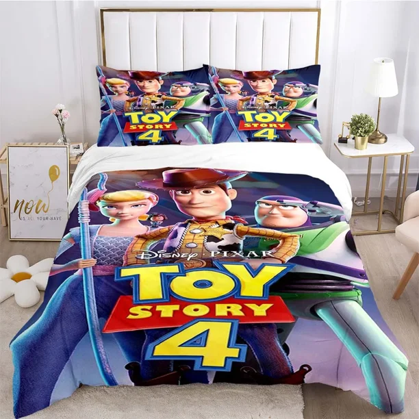 x2484 Bed SheetsToy Story Pattern Quilt Cover Pillowcase Two or Three Piece Multi Size Duvet Cover Bedding Sets Christmas Gift 3-Piece Bedding Set (1 Duvet Cover + 2 Pillow Shams) nj2484