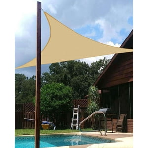 Lona Toldo Vela 3.5 X 3.5 X 3.5 Triangular Vela Para Sombra Parasol Permeable
