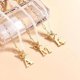 thumbnail image 3 of Collar HESHPAWS Gold Initial Pearl 14K Gold Plated Paperclip Link Cadena y Colgante Inicial A-Z, 3 of 3