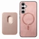 thumbnail image 1 of Funda de Cuero Magnética con Tarjetero para Samsung Galaxy S24 Plus Cubierta Delgada Rosa, 1 of 5