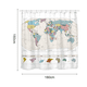 thumbnail image 4 of Mapa del mundo con ciudades principales detalladas, cortina de ducha de tela repelente al agua sin PVC, no tóxica e inodora, decoración grande para el hogar. Cortina de ducha con diseño de la Tierra,, 4 of 6